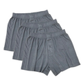 Men's Bamboo Boxer Shorts – 3 Pack, Charcoal Grey