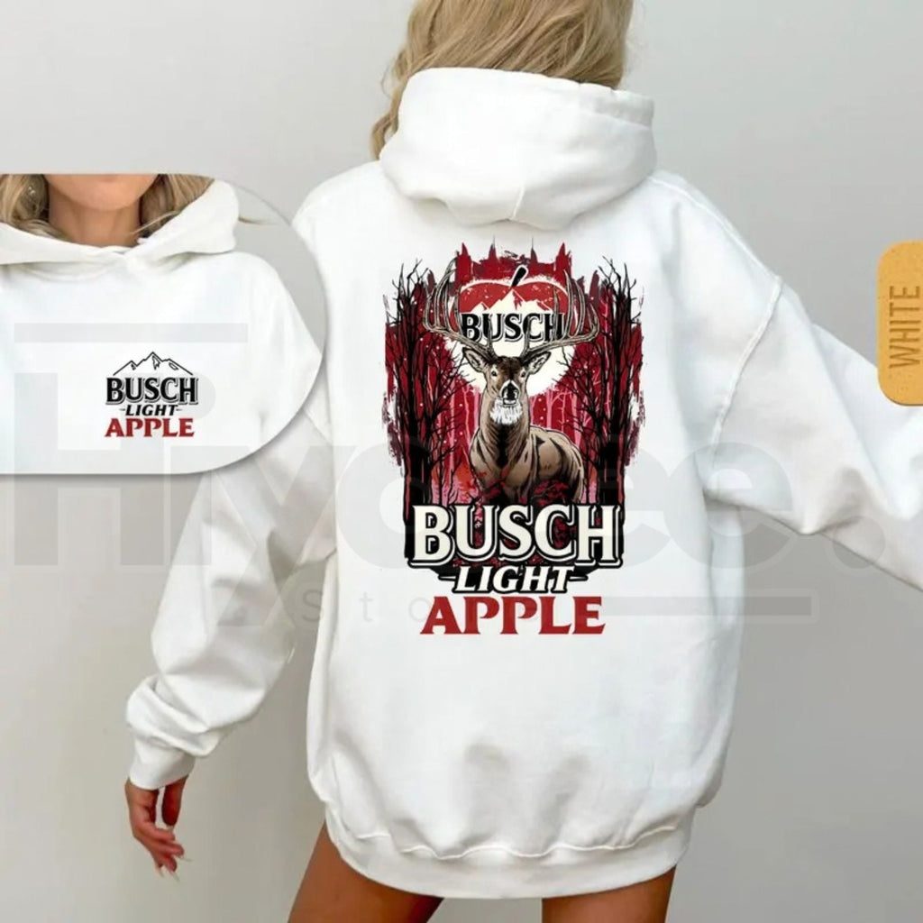 Busch Light Apple Hunting Hoodie – Camo Outdoors Graphic Pullover