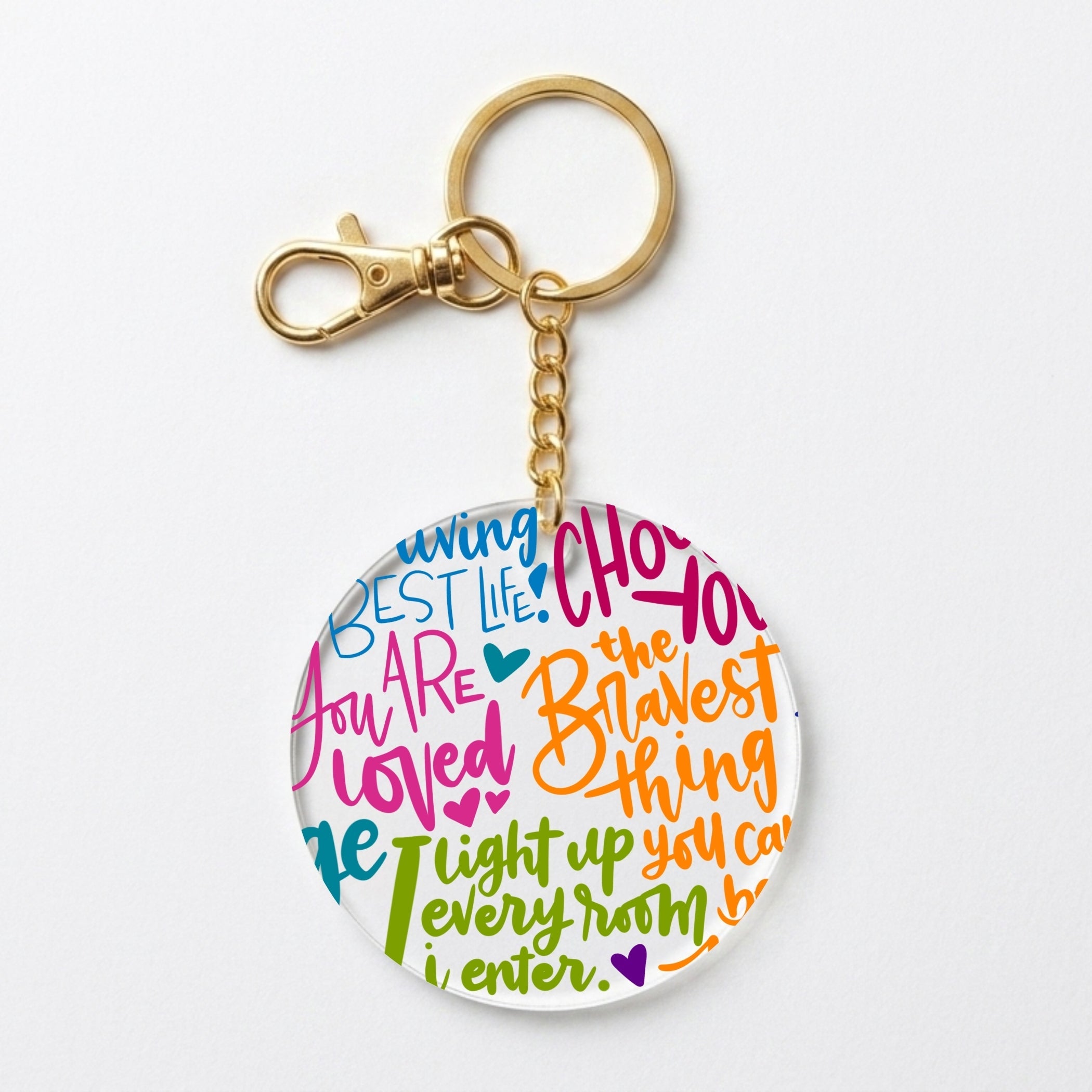 Choose You Acrylic Keychain with Charm