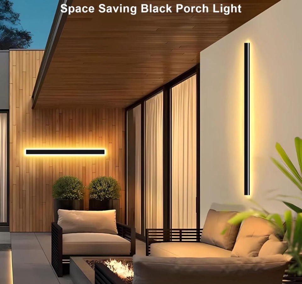 Levxhotty 59 inch Modern Outdoor Wall Lights,3000K-6000K Dimmable Outdoor Wall Sconce,Long Wall Light with Remote Control,Exterior Linear Wall Lightin