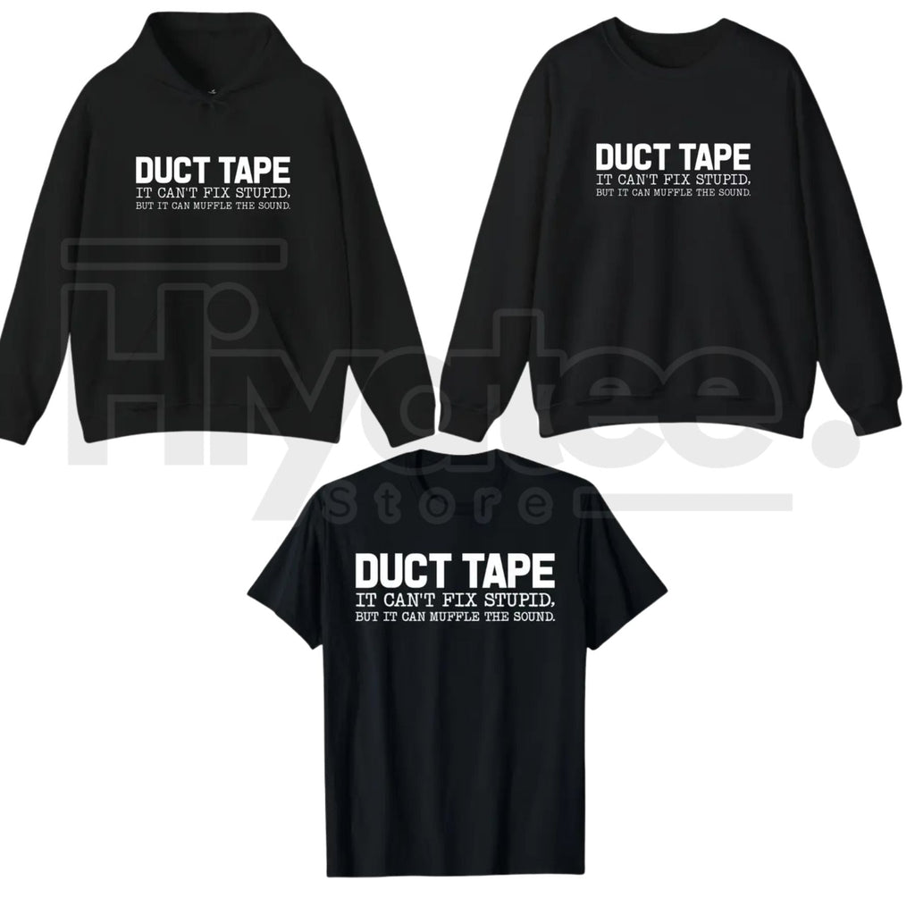 "Duct Tape Fixes Everything" – Funny Sarcastic Men’s Graphic Top