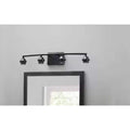 Style Selections 26.75-in 4-Light Black Transitional Vanity Light