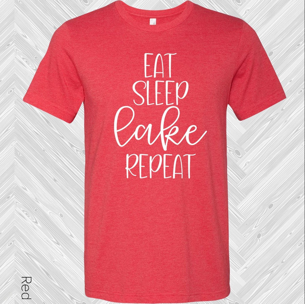 Eat Sleep Lake Repeat Graphic Tee