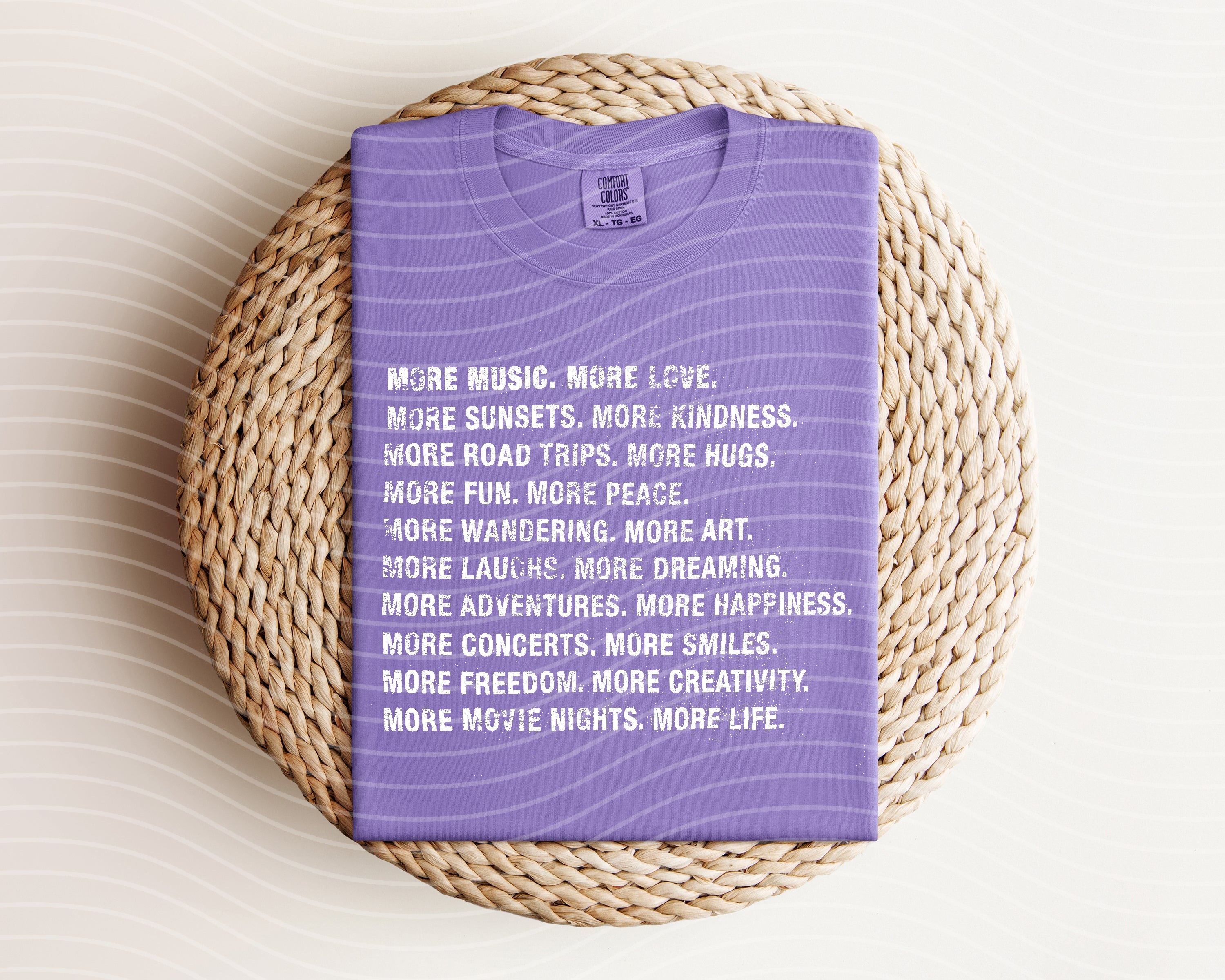 More Music More Love More Sunsets More Kindness Graphic Tee