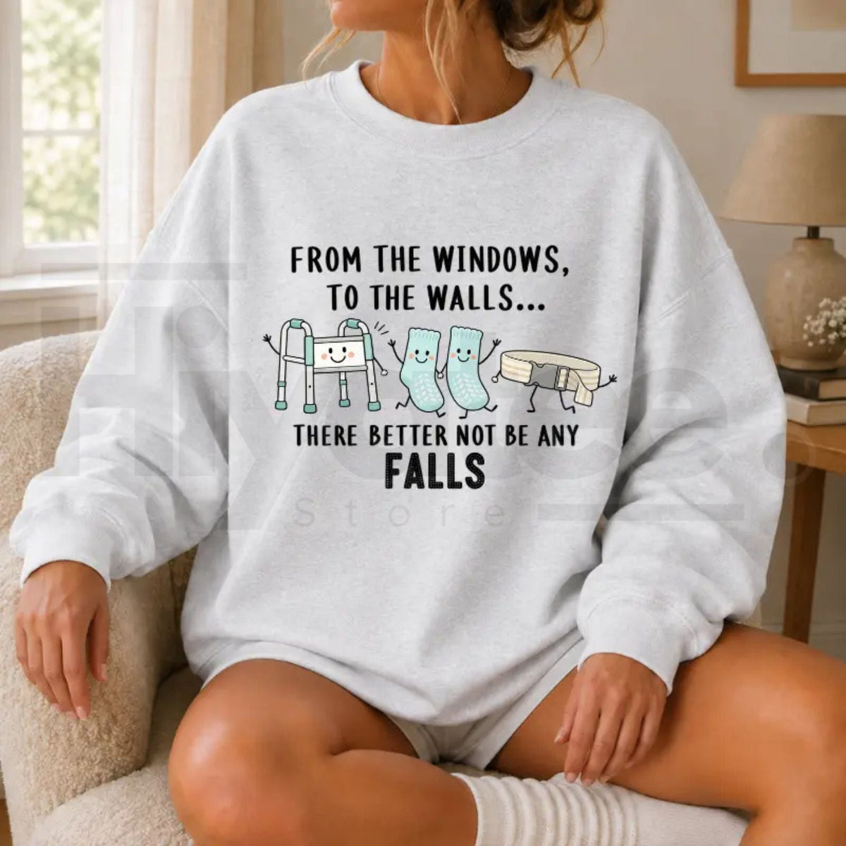 From the Windows to the Walls Nurse Sweatshirt – Funny Healthcare Hip Hop Pun Crewneck