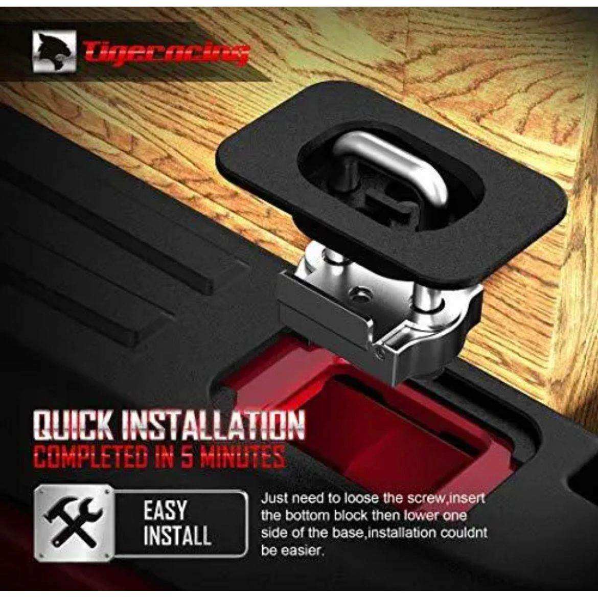Tigeracing Tie Down Anchors Retractable Truck Bed Top Side D Ring Compatible ...