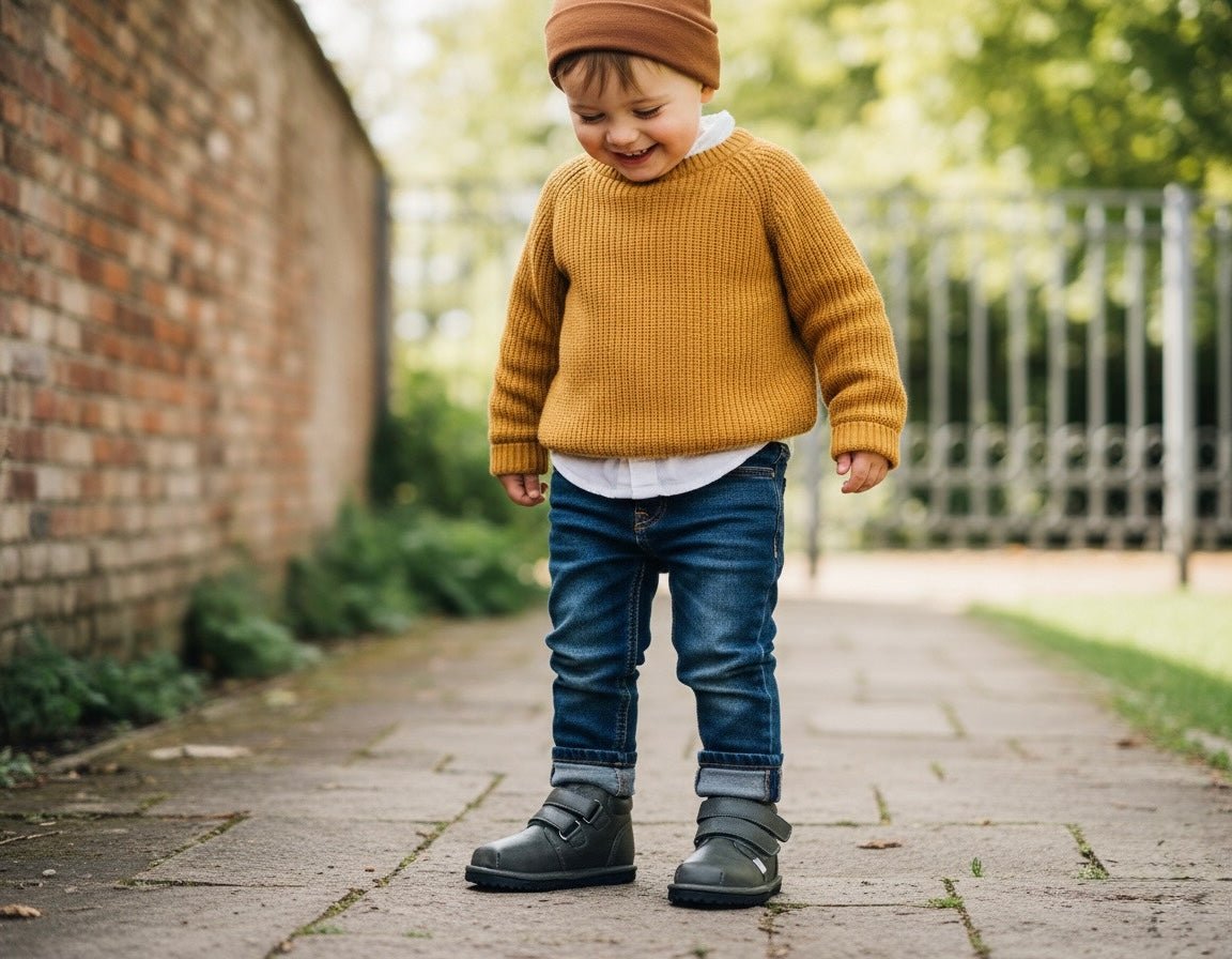 Barefoot Toddler Sneakers | Flexible Wide Toe Box Kids Shoes | Forest Green