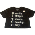 Beautiful Intelligent Talented Charming Horny Low Cut Tshirt