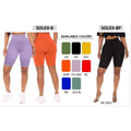 HIGH WAIST SOLID BIKER SHORTS