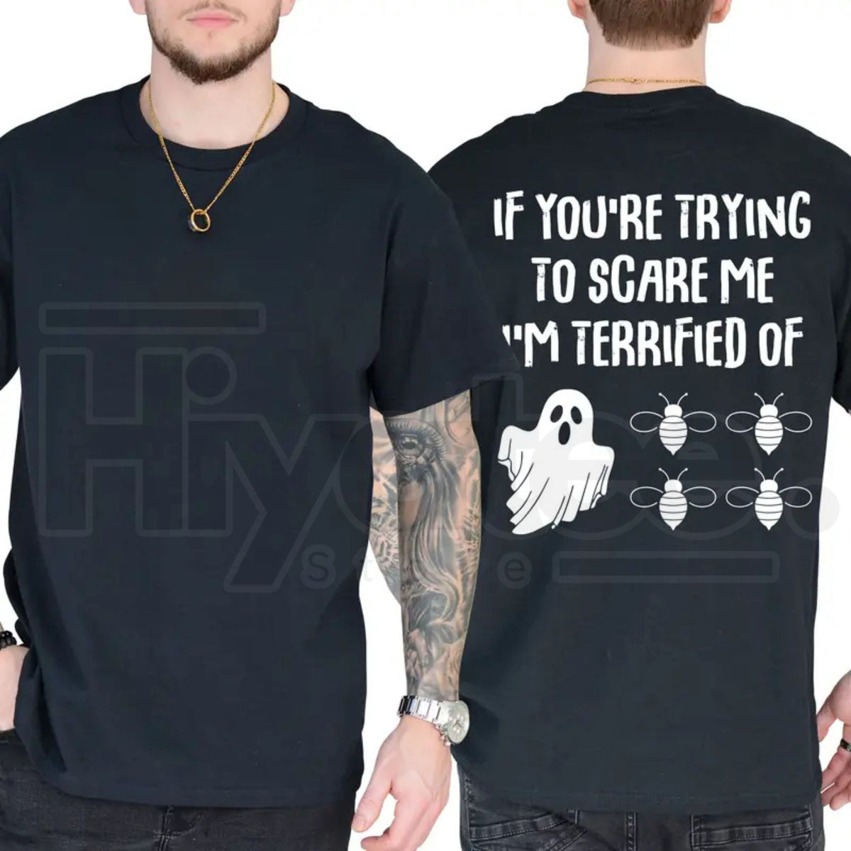 Funny Halloween Ghost Bee T-Shirt – Boo Bee Graphic Tee