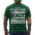 Funny Tactical Graphic T-Shirt – High-Speed Wireless Communication Tee