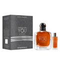 Giorgio Armani Stronger With You Intensely Eau de Parfum — 3.4 oz · Two-piece set: 3.4 oz Eau de Parfum and 0.5 oz travel spray