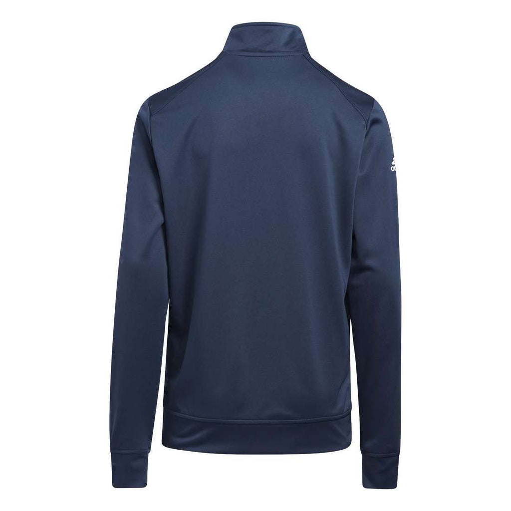 adidas Boy's Golf HEATHER QUARTER ZIP PULLOVER  - Navy