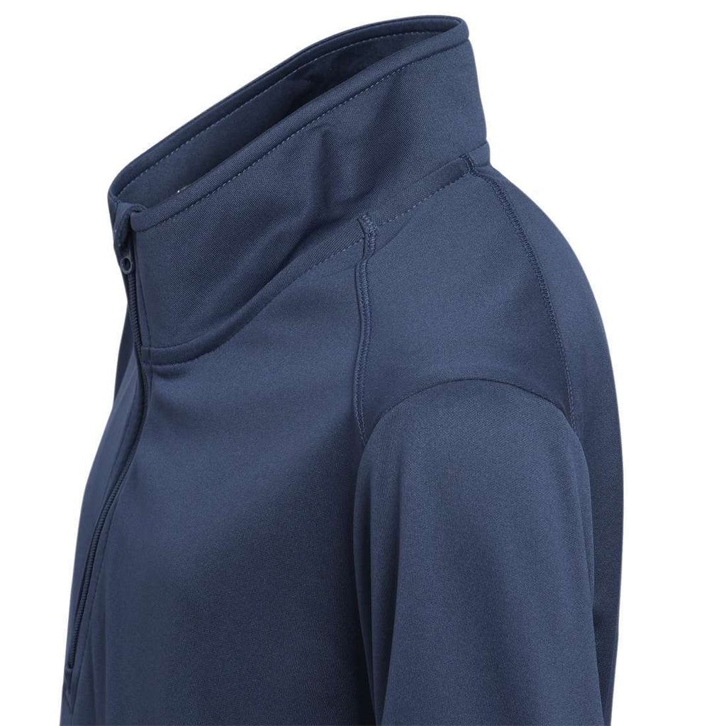 adidas Boy's Golf HEATHER QUARTER ZIP PULLOVER  - Navy