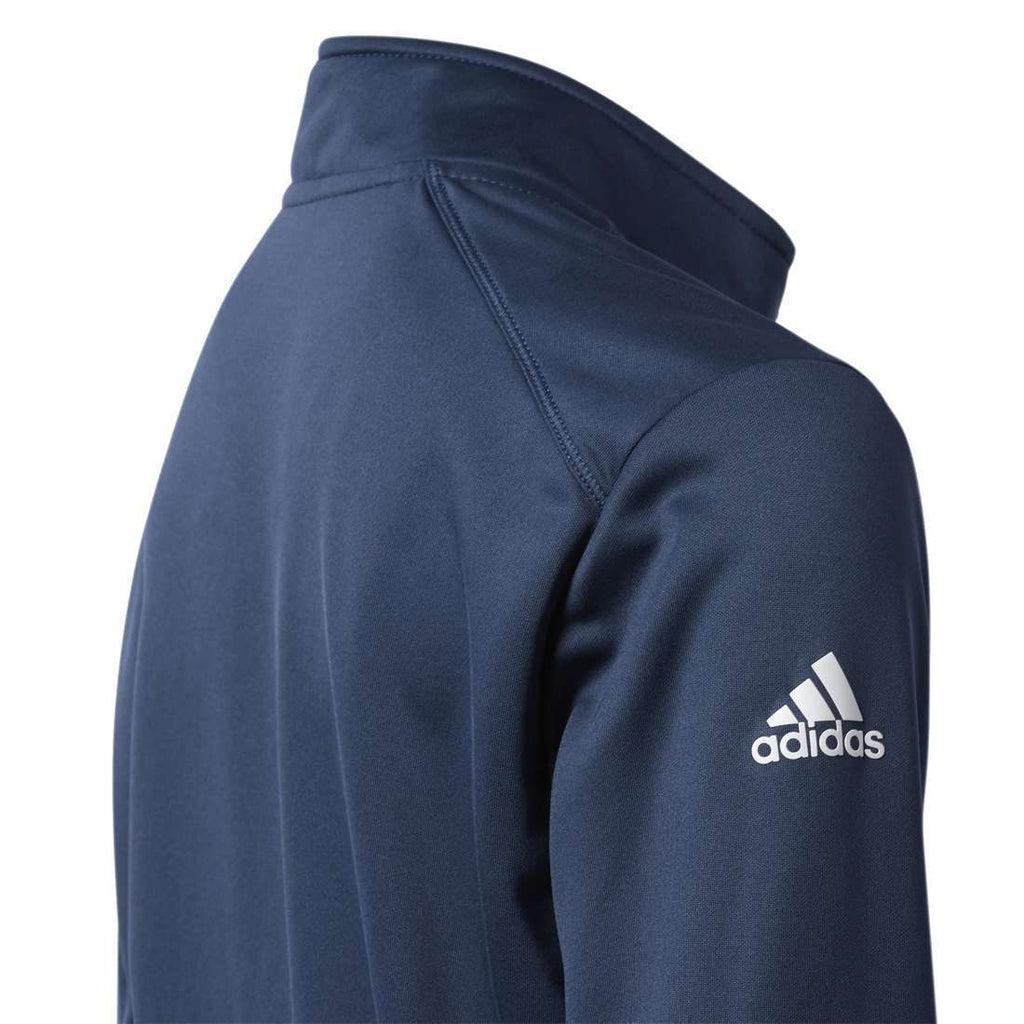 adidas Boy's Golf HEATHER QUARTER ZIP PULLOVER  - Navy