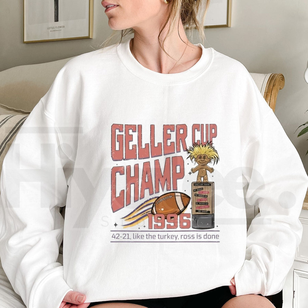 Geller Bowl Friendsgiving Sweatshirt, Vintage Geller Cup Thanksgiving Graphic Pullover