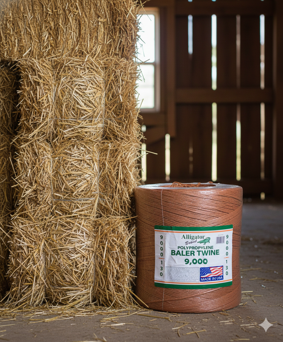 Alligator Brand Orange Polypropylene Baler Twine 9000 ft High Strength Trouble-Free