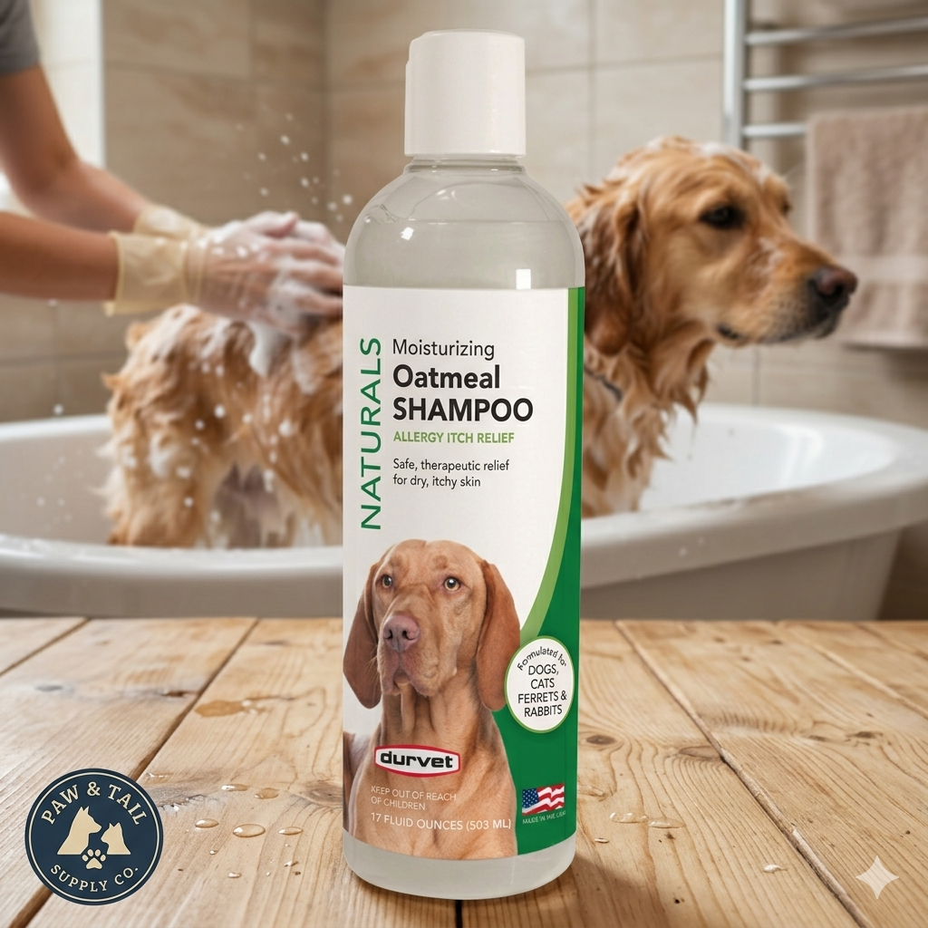 Durvet Naturals Anti-Itch Oatmeal Dog Moisturizing Grooming Shampoo 17 oz.