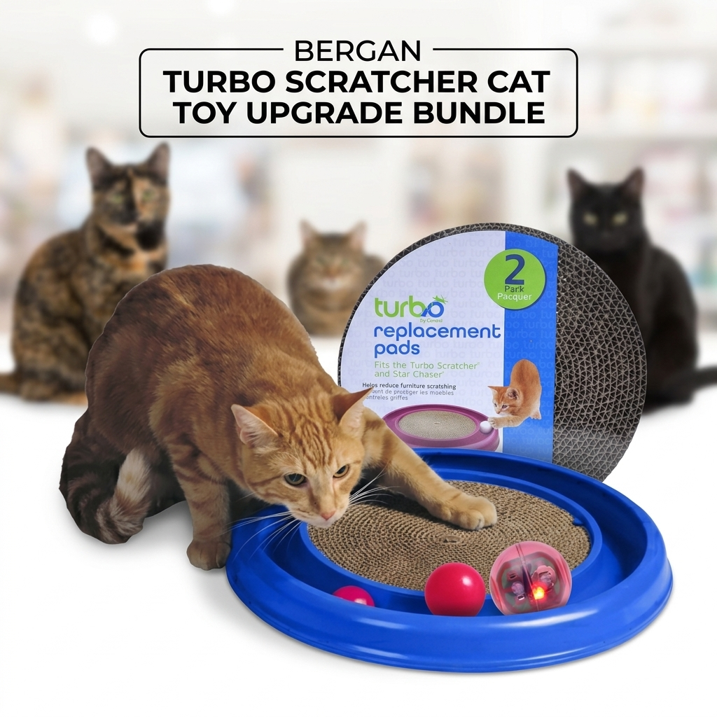 Bergan Turbo Scratcher Cat Toy Upgrade Bundle