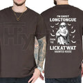 Ghost Longtongue Haunted House T-Shirt – Funny Spooky Halloween Graphic Tee