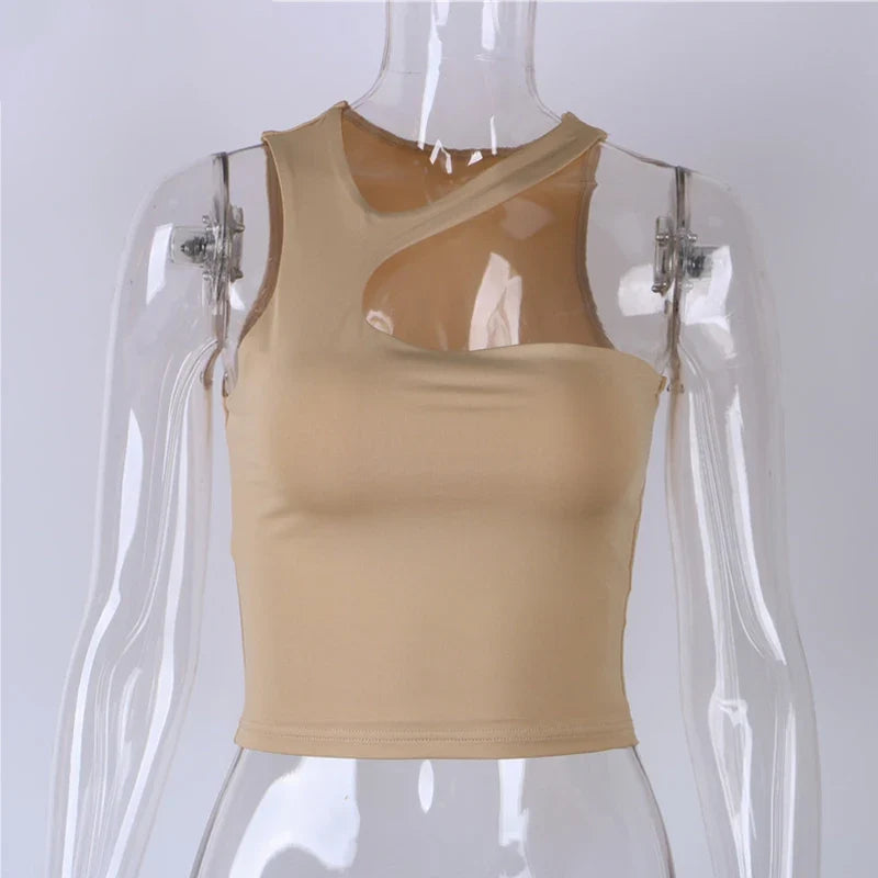 Sexy Cut Out Off Shoulder Crop Top
