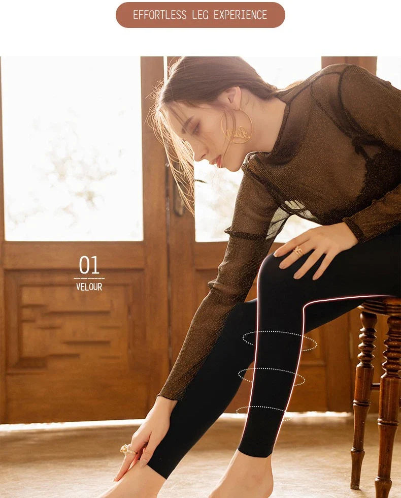 Women Winter Leggings – High Waist Warm Velvet Stretch Pants