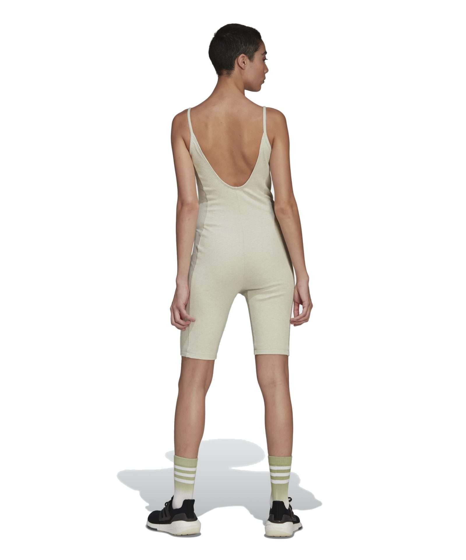 adidas Women's Studio Lounge Rib Jumpsuit - BOTANIC GREEN MEL