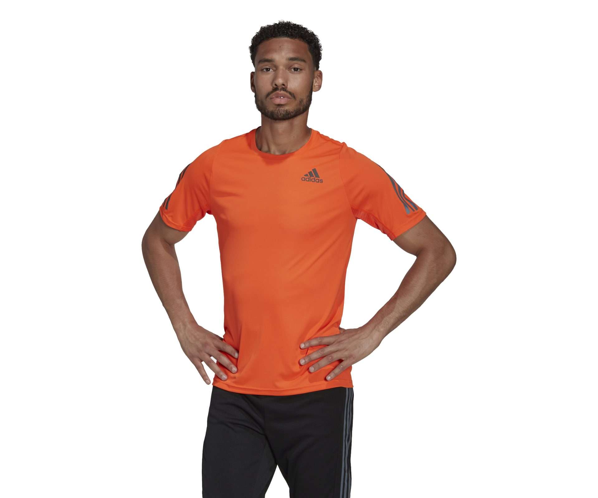 adidas Men's Run Icon Running T-Shirt - IMPACT-ORANGE