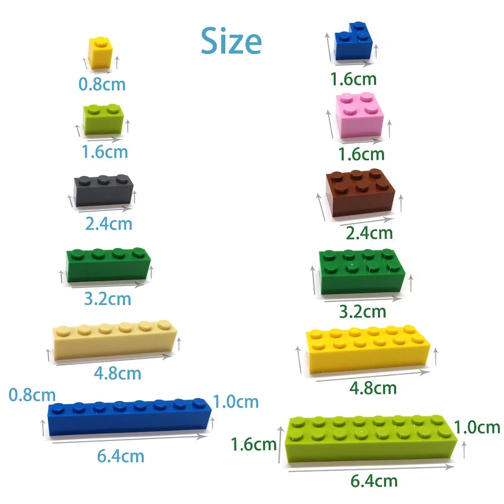 40pcs DIY Building Blocks Thick Figures Bricks 2x4 Dots | Educational Creative Toy for Kids