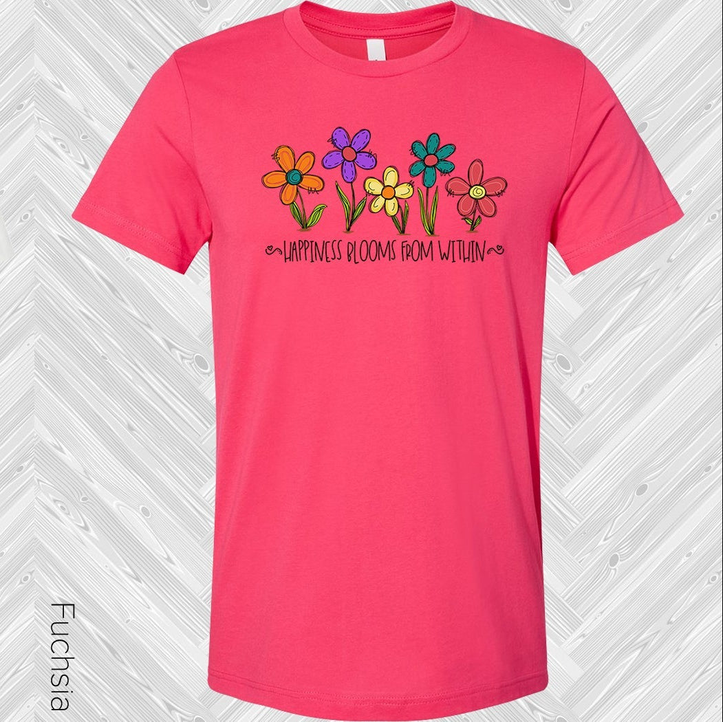 Happiness Blooms From Within Graphic Tee
