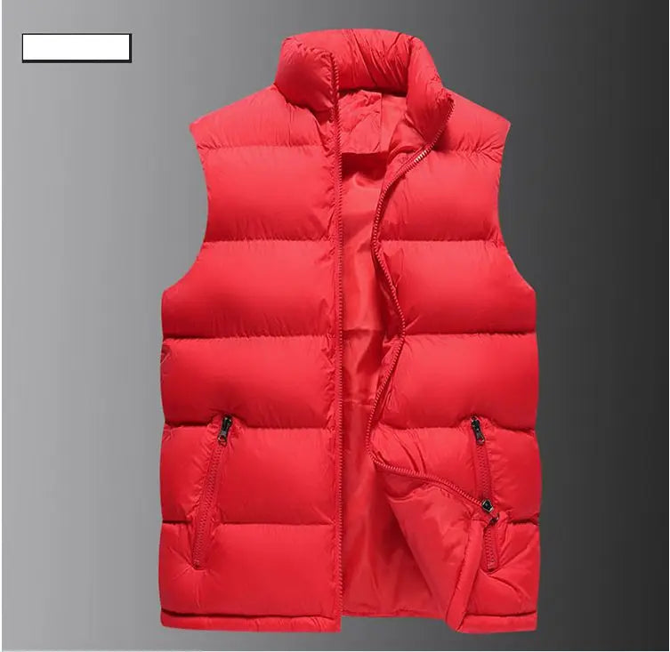 Mens Vest Jacket – Warm Sleeveless Waterproof Zipper Coat