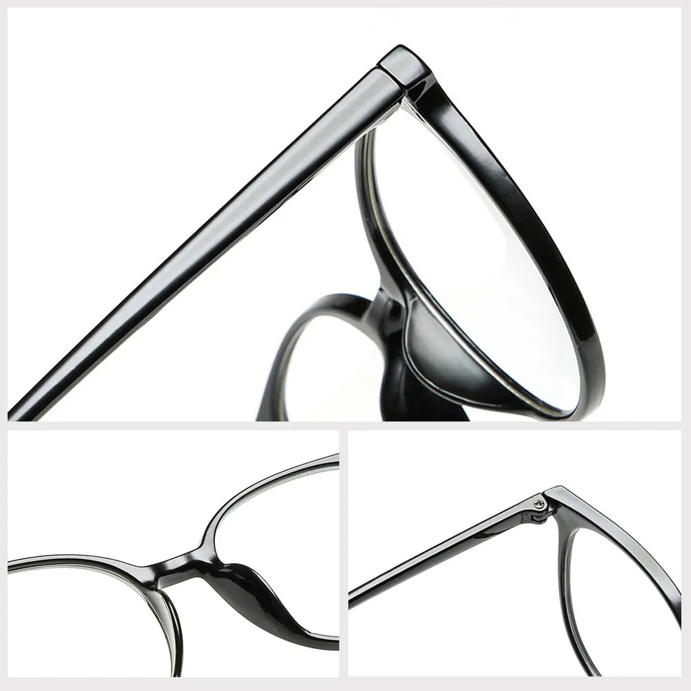 VIVIBEE Blue Light Blocking Glasses | Oversized Round Computer Eyewear for Women and Men