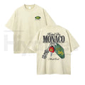Hotel De Monaco Racing Poster Vintage Washed Tee – 90s Oversized Racing Graphic T-Shirt