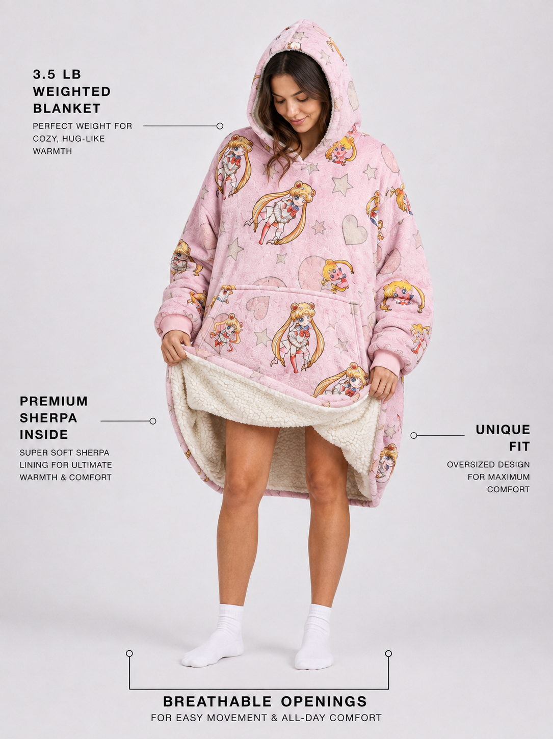 Sailor Moon Blanket Hoodie