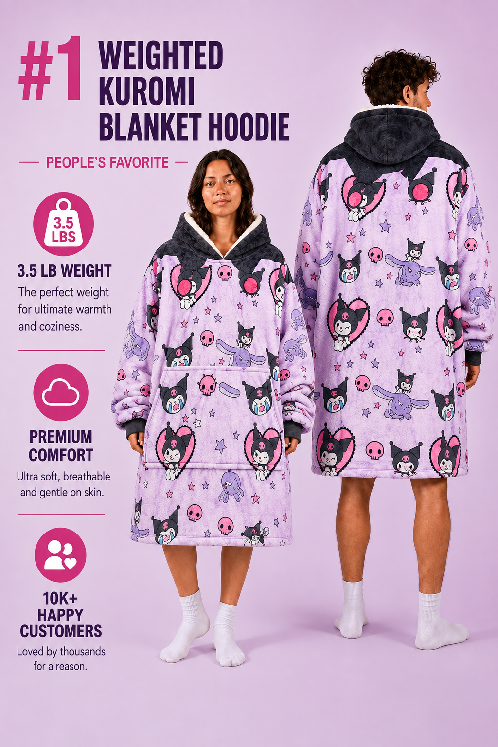 Kuromi Blanket Hoodie