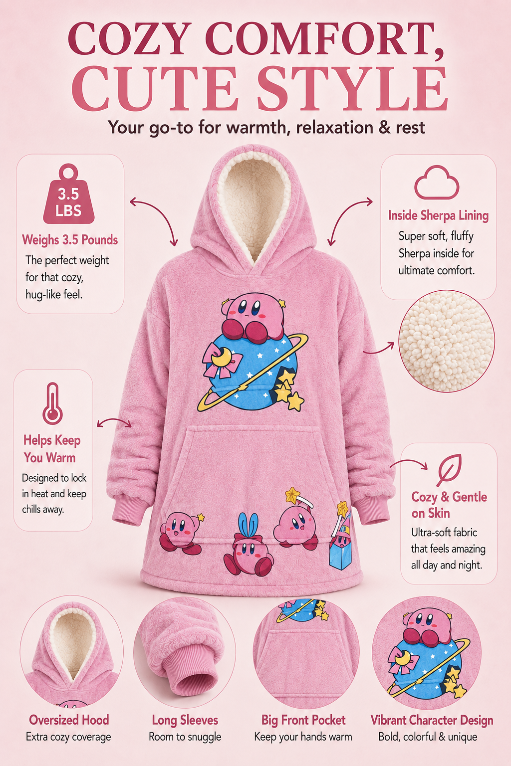 Kirby Blanket Hoodie