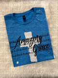 Amazing Grace Bleached Cross Tee
