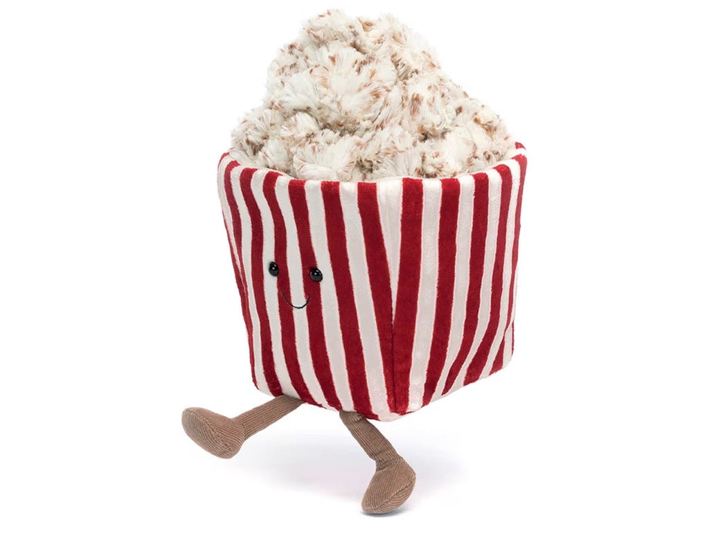 Movie Night Popcorn Plushie | 8.5” Ultra-Soft Sensory Food Toy