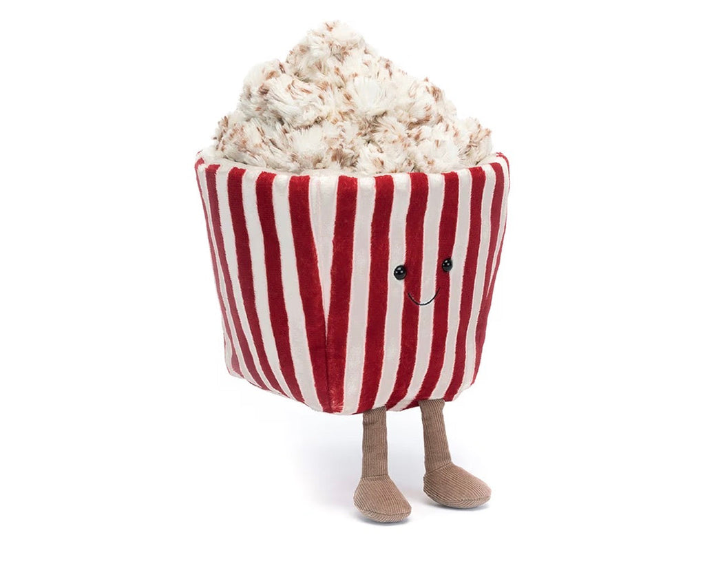 Movie Night Popcorn Plushie | 8.5” Ultra-Soft Sensory Food Toy