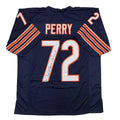 Autographed/Signed William Perry The Refrigerator Chicago Blue Football Jersey Beckett BAS COA