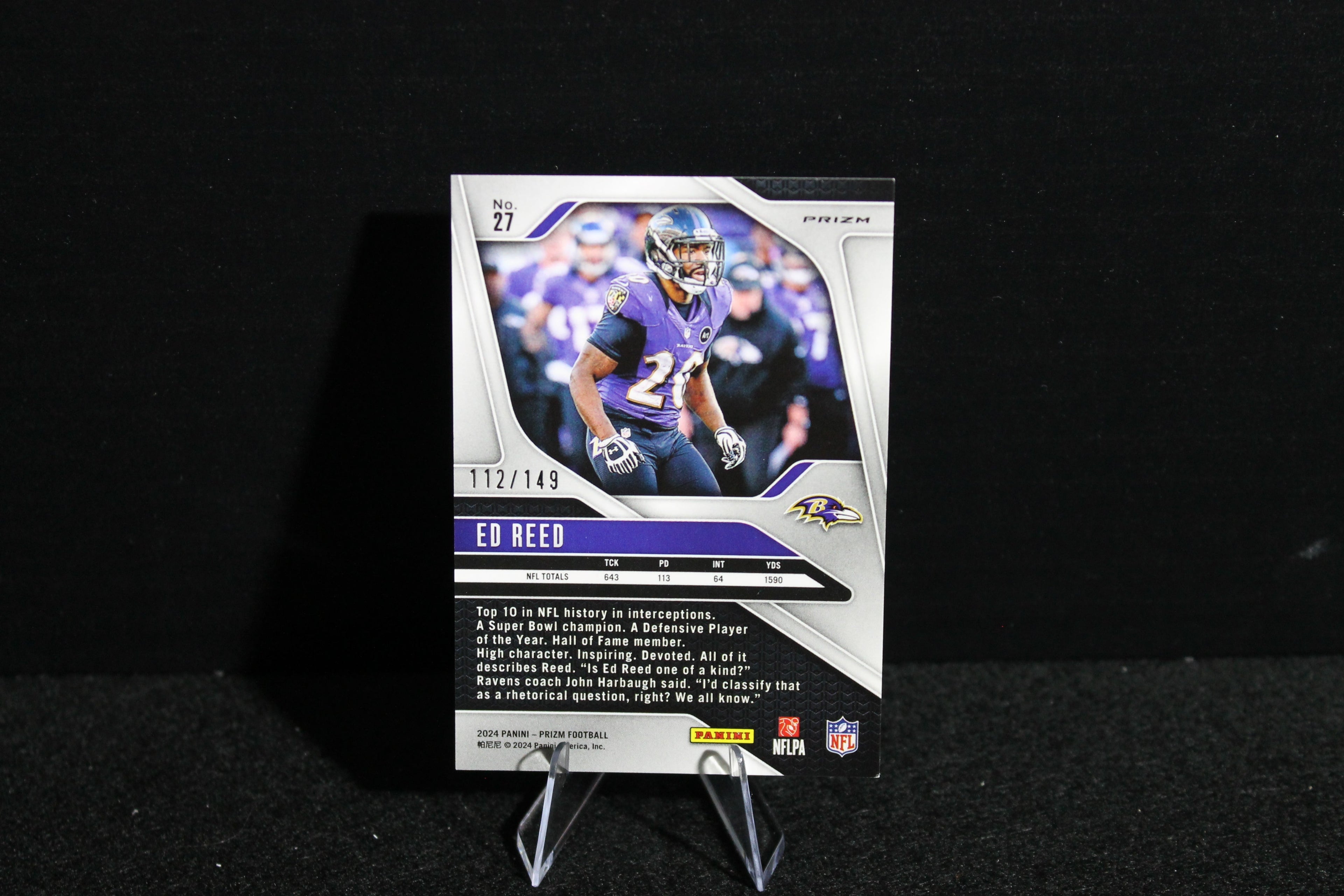 Ed Reed - 2024 Panini Prizm - Red Wave /149