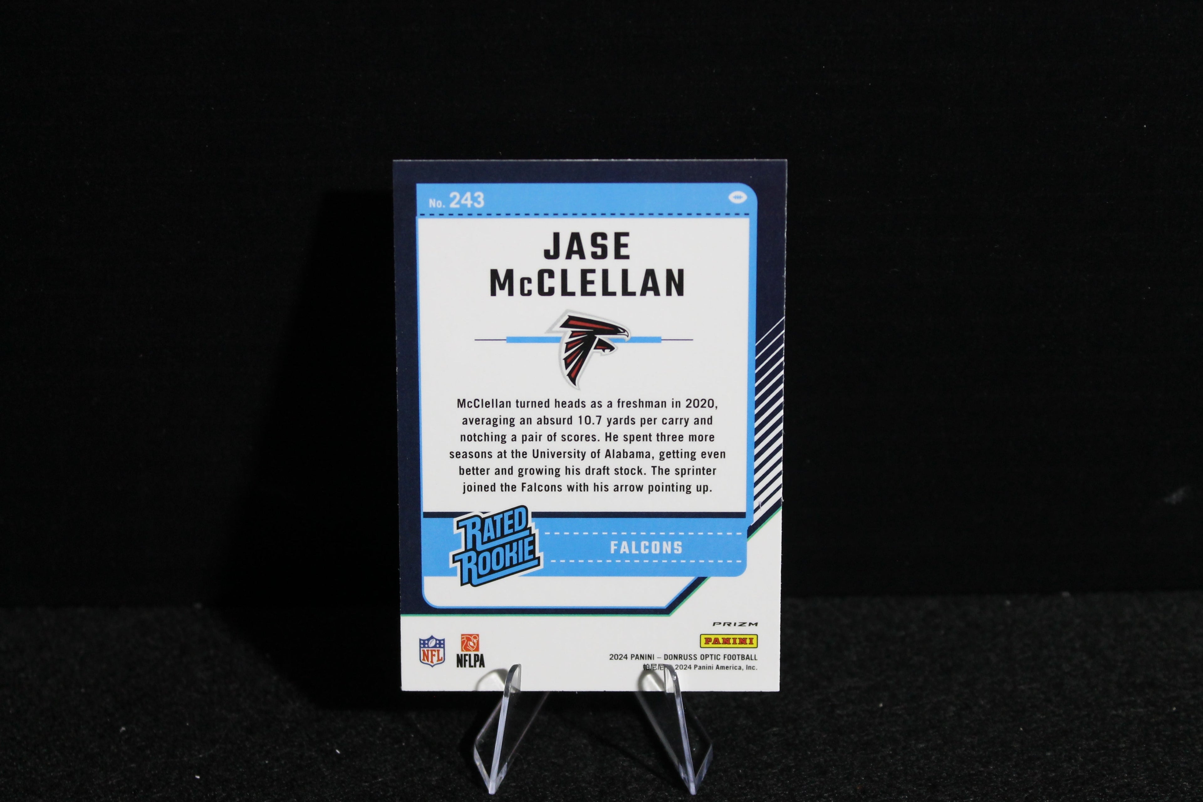 Jase McClellan - 2024 Donruss Optic - Stars - Rated Rookie - SSP