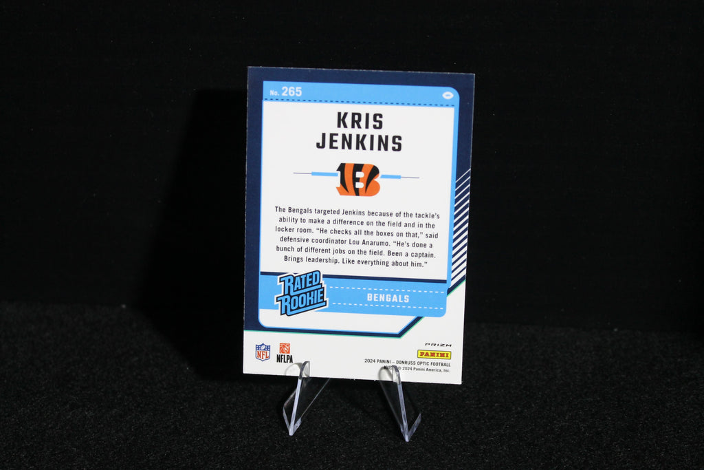Kris Jenkins - 2024 Donruss Optic - Blue Hyper - Rated Rookie