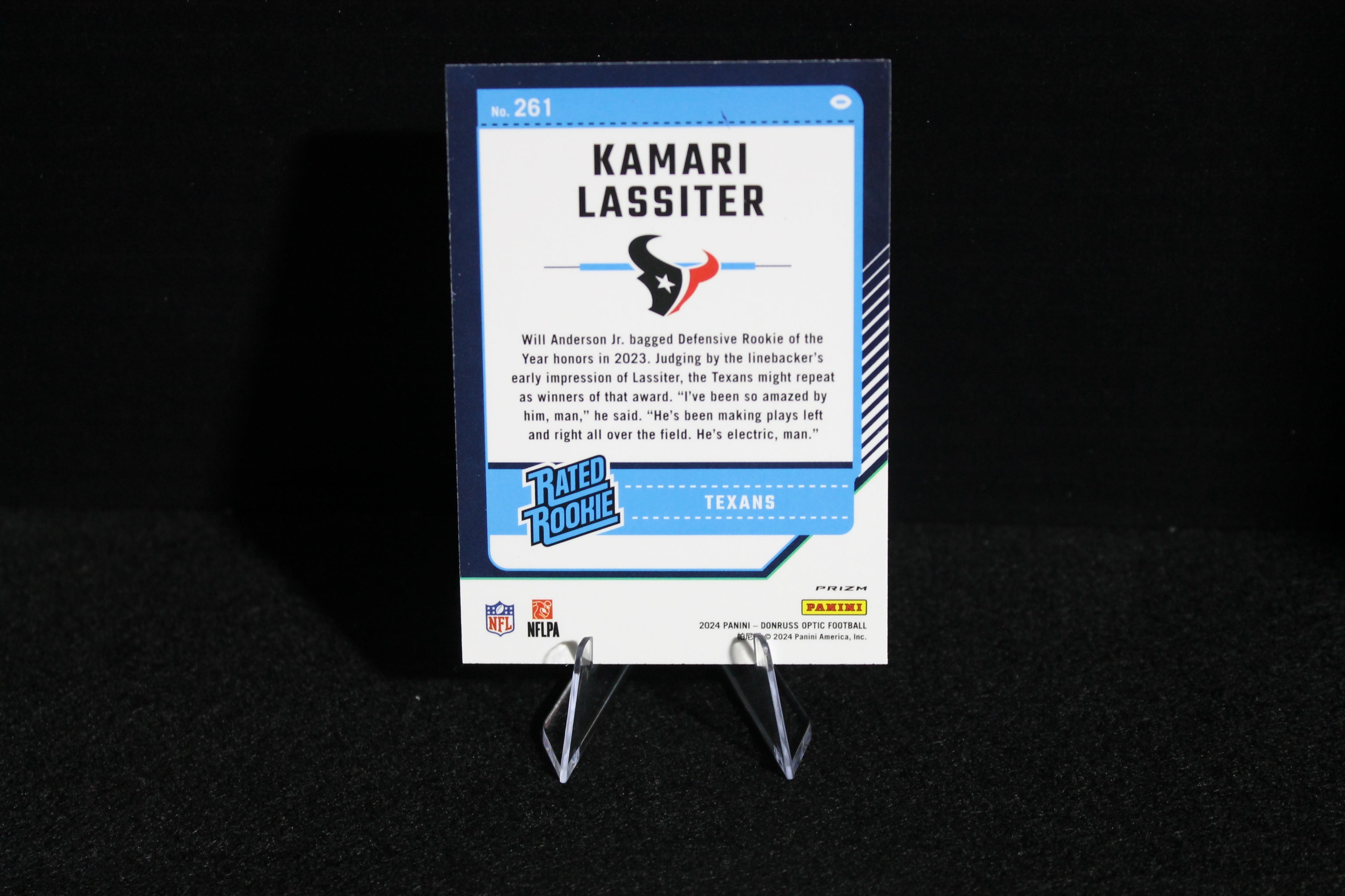 Kamari Lassiter - 2024 Donruss Optic - Blue Hyper - Rated Rookie