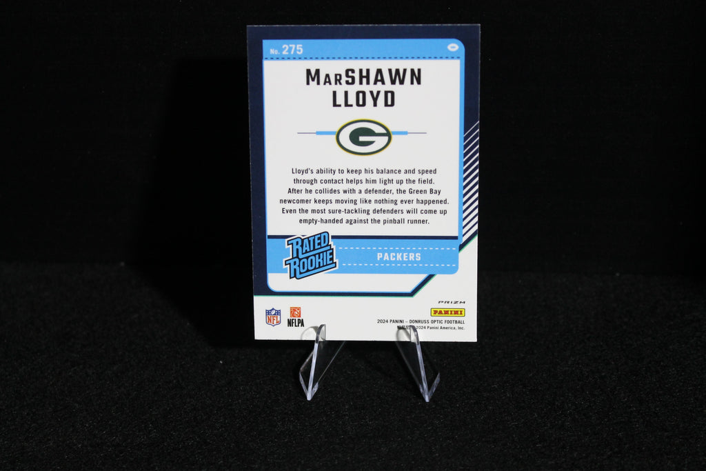 MarShawn Lloyd - 2024 Donruss Optic - Blue Hyper - Rated Rookie