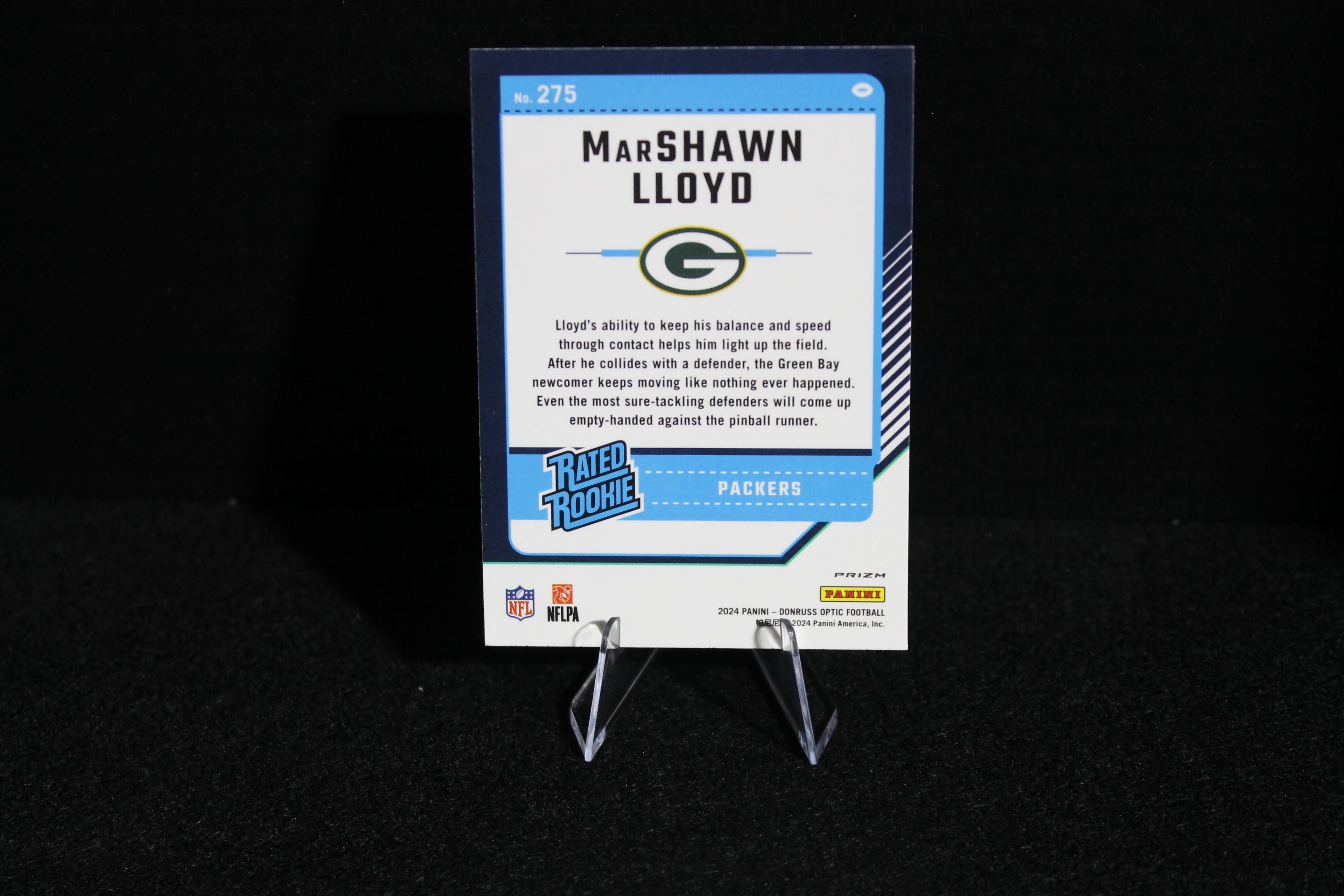 MarShawn Lloyd - 2024 Donruss Optic - Blue Hyper - Rated Rookie