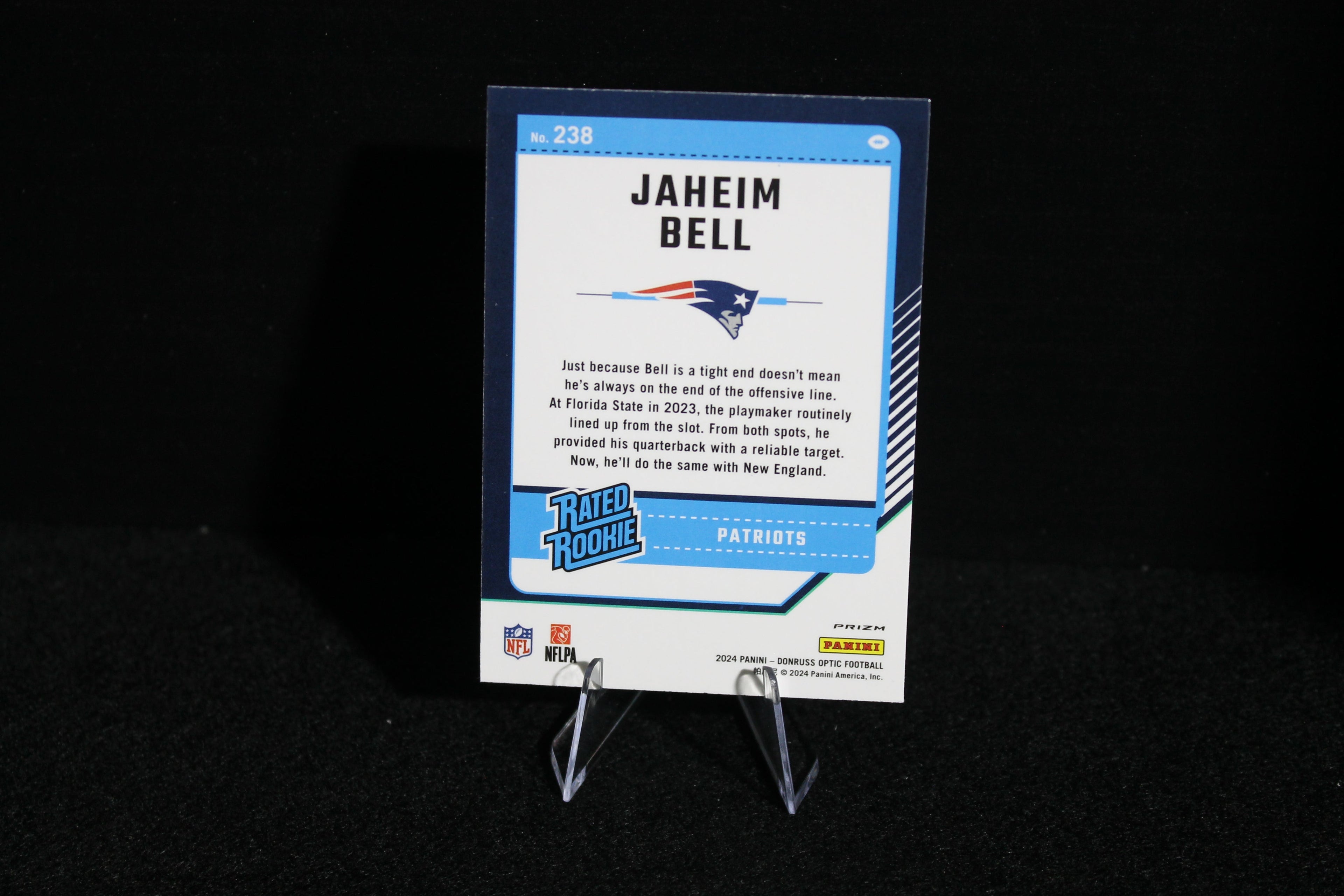 Jaheim Bell - 2024 Donruss Optic - Blue Hyper - Rated Rookie