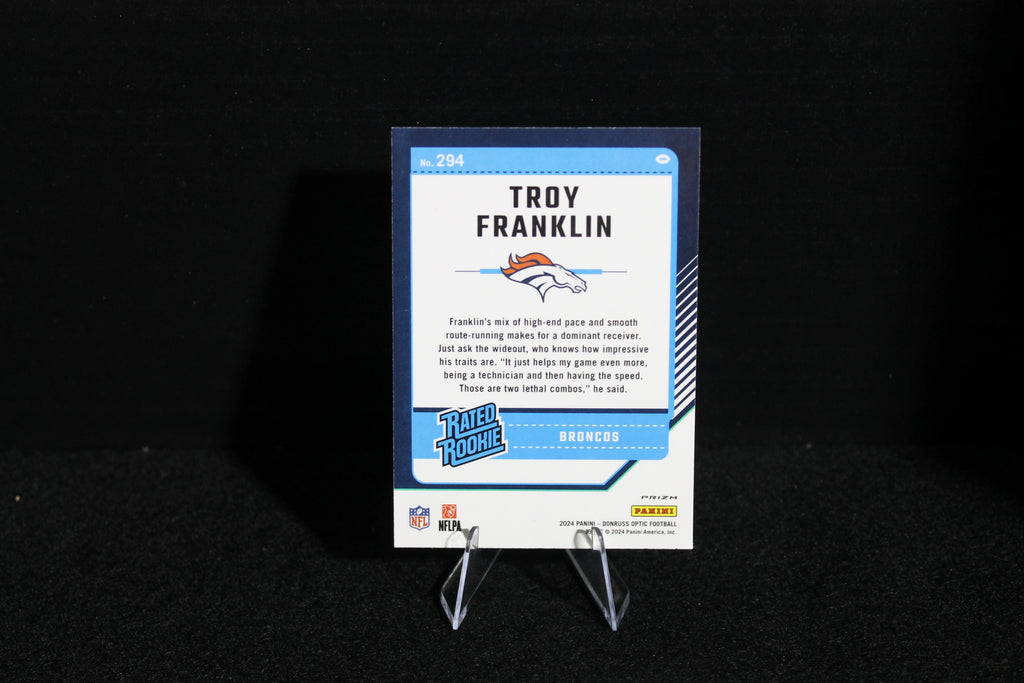Troy Franklin - 2024 Donruss Optic - Purple Shock - Rated Rookie