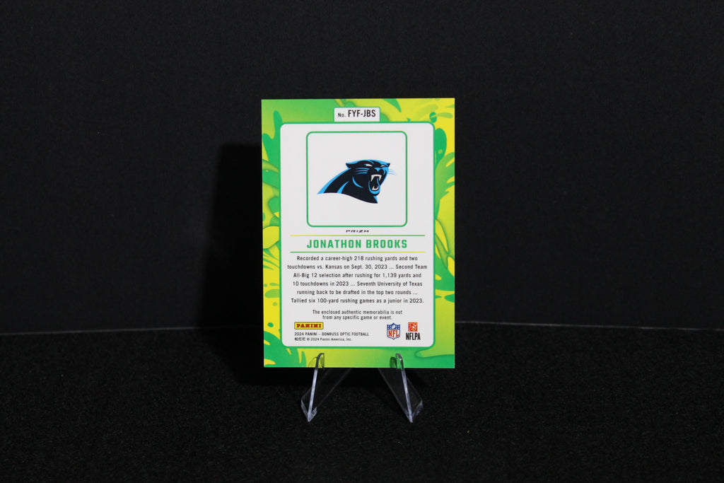 Jonathan Brooks - 2024 Donruss Optic - First Year Fresh Patch - Rookie