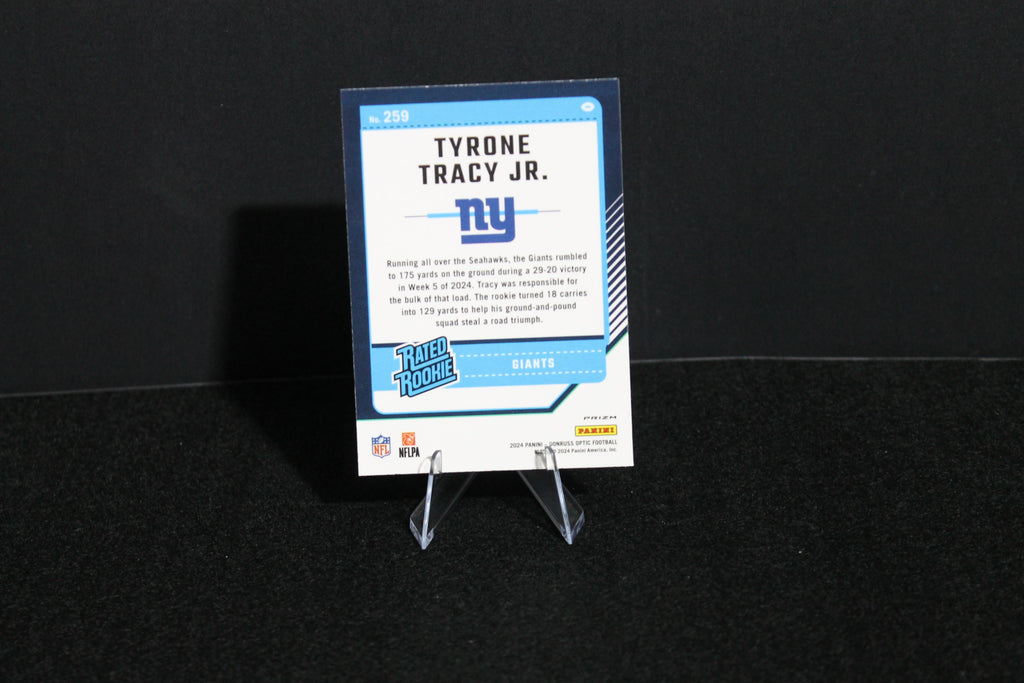 Tyrone Tracy Jr. - 2024 Donruss Optic - Blue Hyper - Rated Rookie